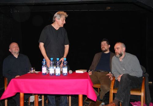 Láng Zsolt, Kovács András Ferenc, Demény Péter és Vida Gábor a Jókai Színházban, 2010. április 26.