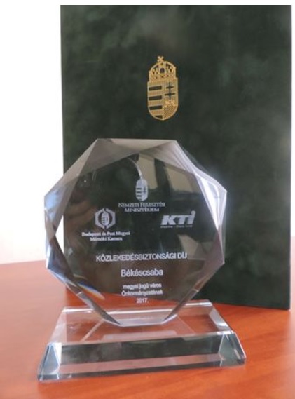 Közlekedésbiztonsági díjat kapott Békéscsaba - forrás: bekescsaba.hu